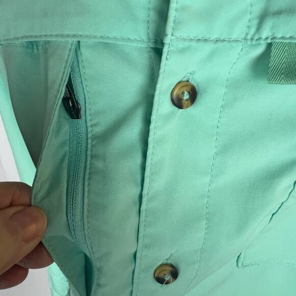 Utilitycore UPF 50+ L.L. Bean Gorpcore Dadcore Hike Fishing Shirt Seafoam Men M - Picture 4 of 16